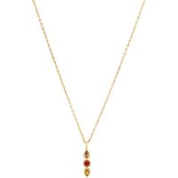 s.Oliver Kette mit Anhänger 2038821, mit Zirkonia (synth) gelb|goldfarben|rot