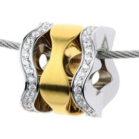 Kettenanhänger Evia Anhänger Edelstahl teils goldfarben / Zirkonia AN920 goldfarben