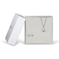 Bering Schmuckset Halskette mit Ohrsteckern Edelstahl / Zirkonia 429-711-Silver (3-tlg)