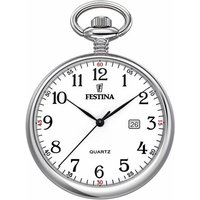 Festina Taschenuhr F2019/1, (Set, 2-tlg., inkl. Kette), Quarzuhr, Herrenuhr, Datum silberfarben