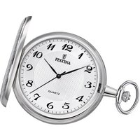 Festina Taschenuhr Festina Herren Taschenuhr mit TU Kette, (Analoguhr), Herrenuhr, rund, extra groß (ca. 48mm) silberfarben