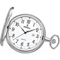Festina Taschenuhr Festina Herren Taschenuhr mit TU Kette, (Analoguhr), Herrenuhr, rund, extra groß (ca. 49mm) silberfarben