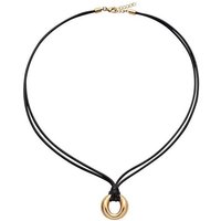 M&M Kette mit Anhänger Halskette Damen silber mit Anhänger Pure Volume (1-tlg), deutsche Qualität, inkl. edles Schmucketui goldfarben