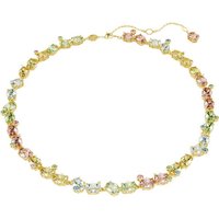 Swarovski Collier Schmuck Geschenk Gema Tennis Halskette, 5714836, mit Swarovski® Kristall blau|bunt|gelb|goldfarben|grün|rosa
