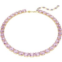 Swarovski Collier Schmuck Geschenk Millenia Tennis Halskette, 5705754, mit Swarovski® Kristall gelb|goldfarben|lila