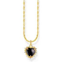 THOMAS SABO Silberkette Thomas Sabo Damen-Kette 925er Silber Zirkonia gelb|schwarz