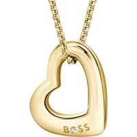 BOSS Kette mit Anhänger HONEY BOUNDLESS, Herz, 1580721, 1580722, mit Preciosa Crystal gelb|goldfarben