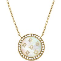 Fossil Collier Fossil Damen-Kette Edelstahl Glasstein goldfarben