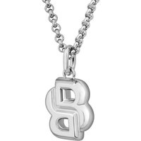 BOSS Kette mit Anhänger DOUBLE B PETIT, 1580697, 1580747 silberfarben
