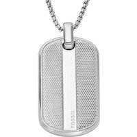 Fossil Collier Fossil Herren-Kette Edelstahl silberfarben