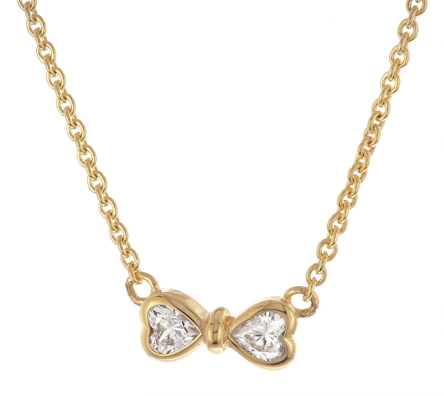trendor 28344 Damen-Halskette 925 Silber Vergoldet Zirkonia Collier