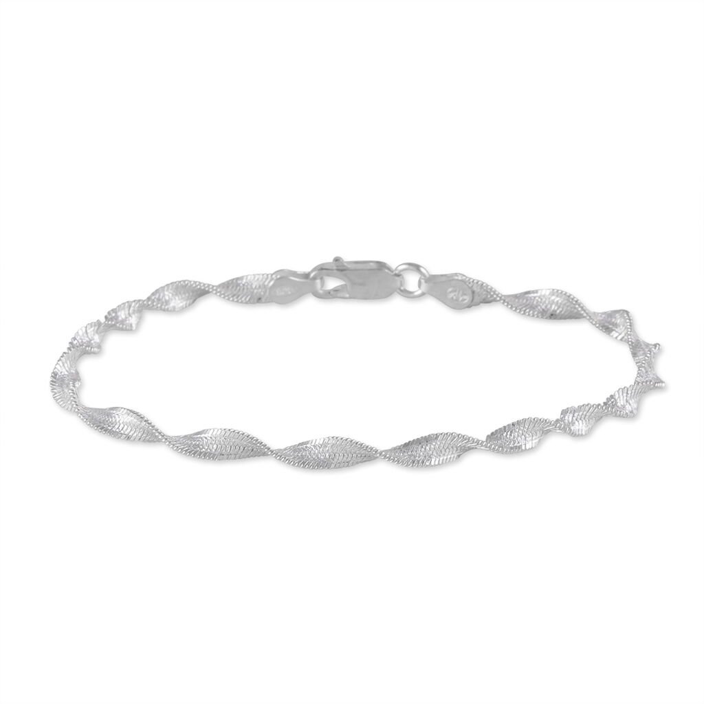 🦚 Damenarmband Kordelkette Silber 925 , Armkette ohne Stein