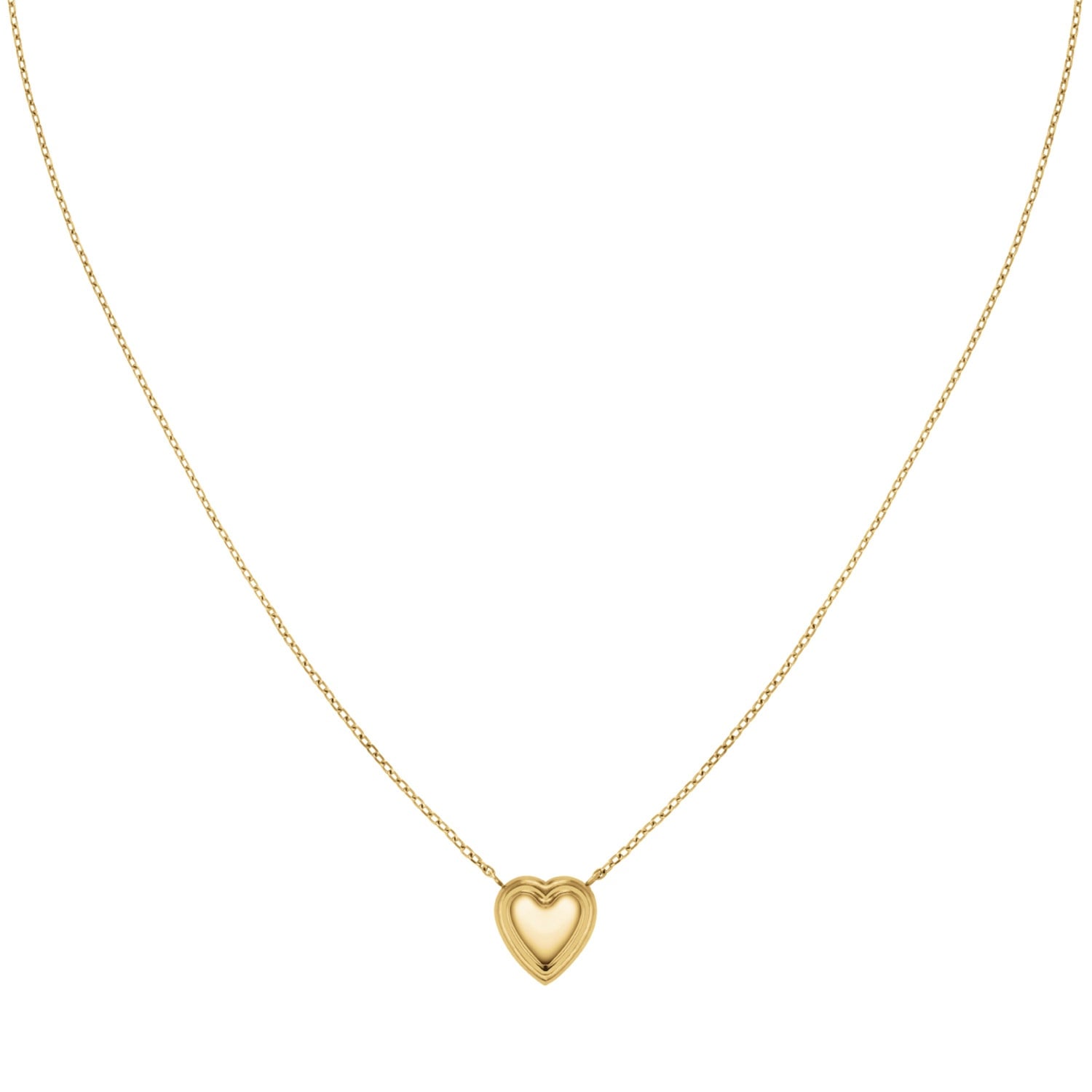Rosefield JNPHG-J1008 Damen-Halskette Puffy Heart Goldfarben