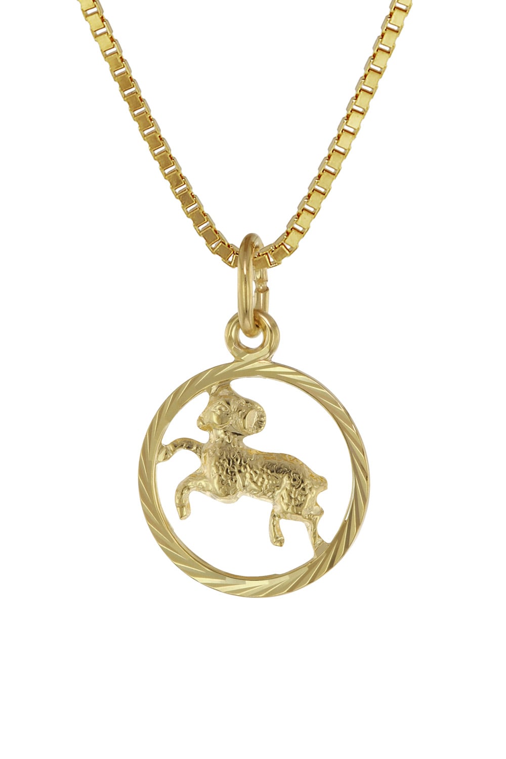 trendor 75990-04 Sternzeichen Widder 333 Gold + goldplattierte Kinder-Kette