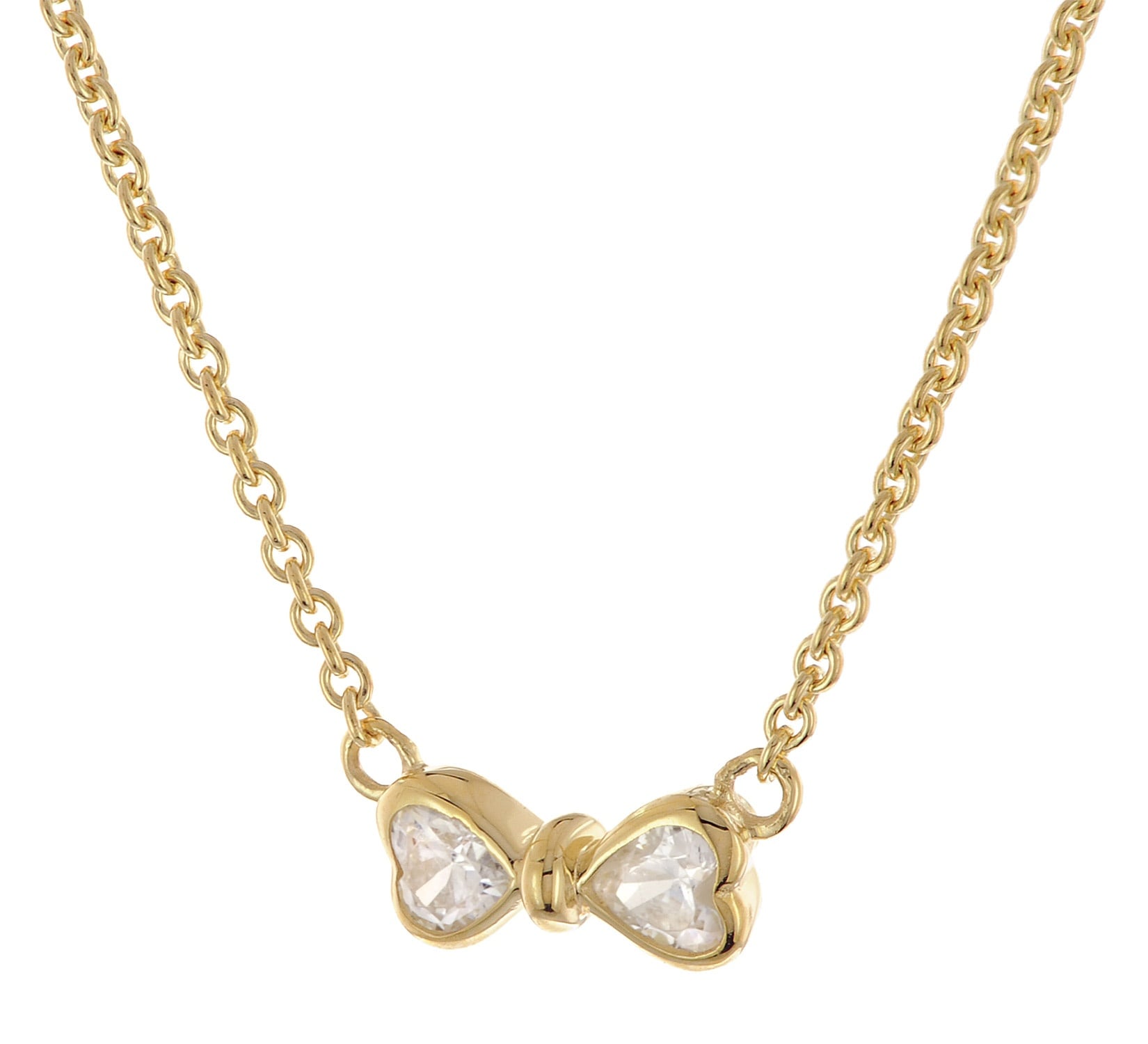 GLIZZ GL8350 Damen-Halskette Schleife Gold 333/8K Zirkonia Collier **