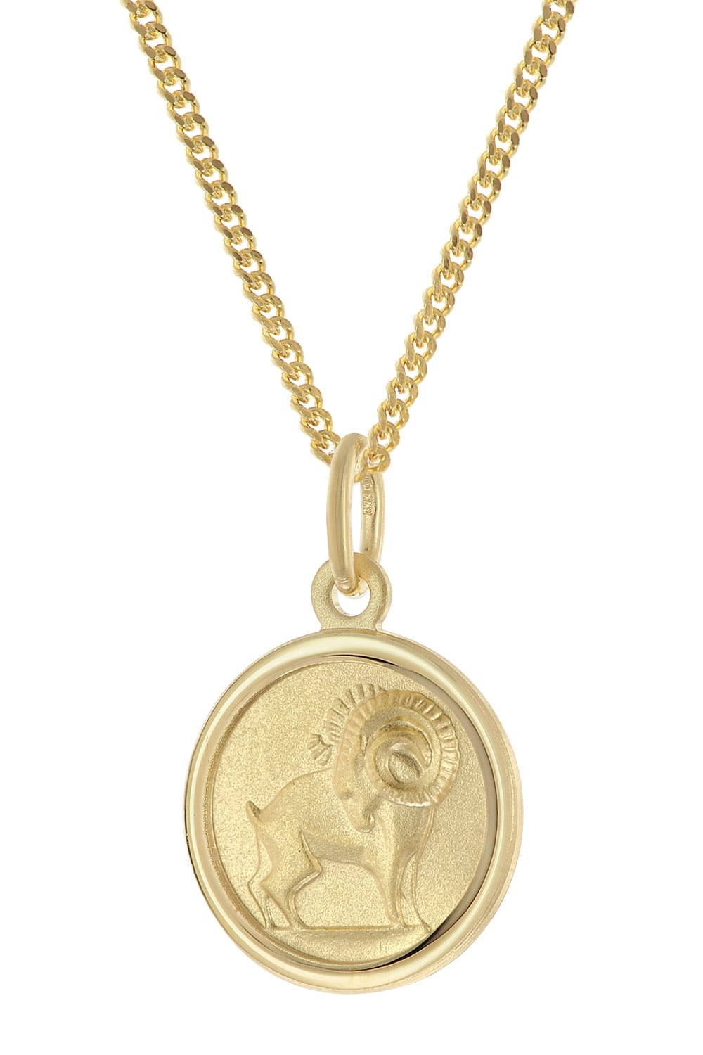 trendor 28468-04 Kinder Sternzeichen Widder Gold 333 mit vergoldeter Kette