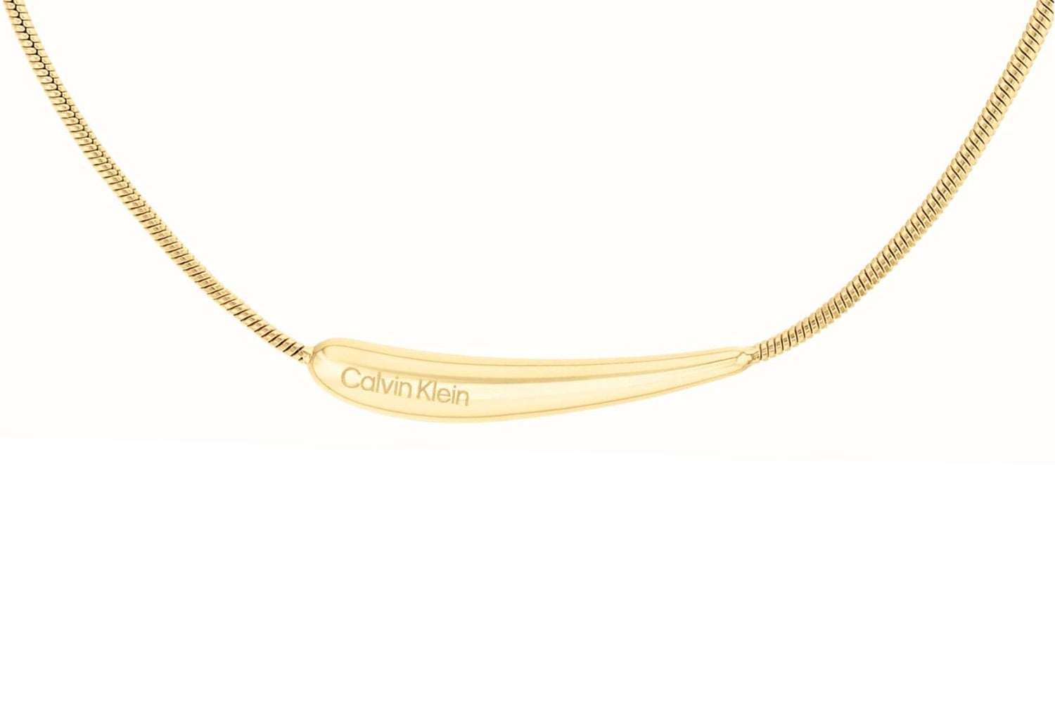 Calvin Klein 35000339 Damen-Halskette Edelstahl Goldfarben Elongated Drops