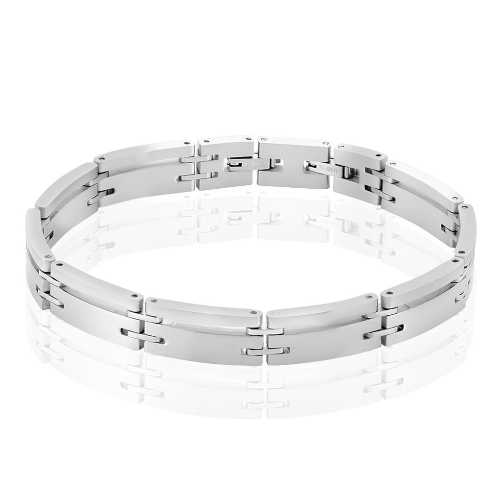 🦚 Herrenarmband Edelstahl, Armband ohne Stein