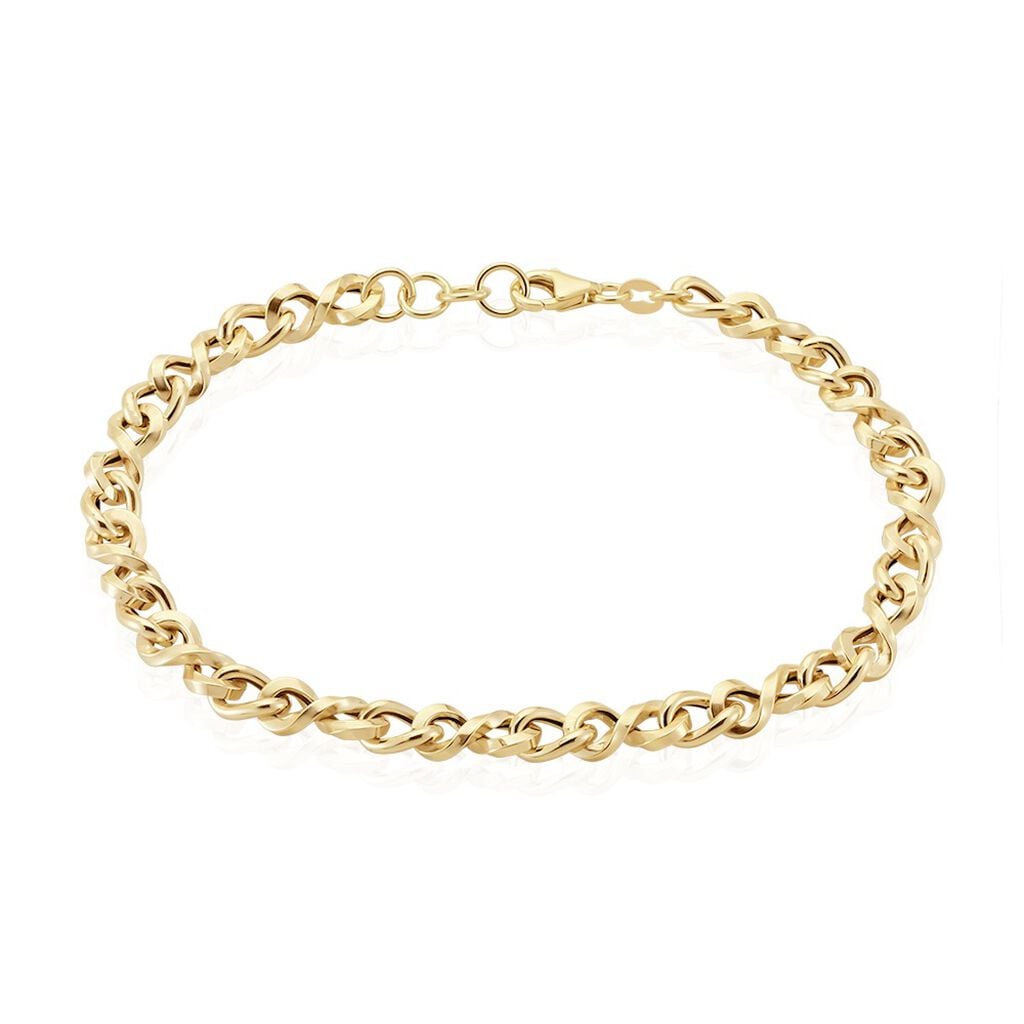🦚 BELLE Damen Armkette Gold 585 (14 Karat) B 5,5 mm, Armkette ohne Stein