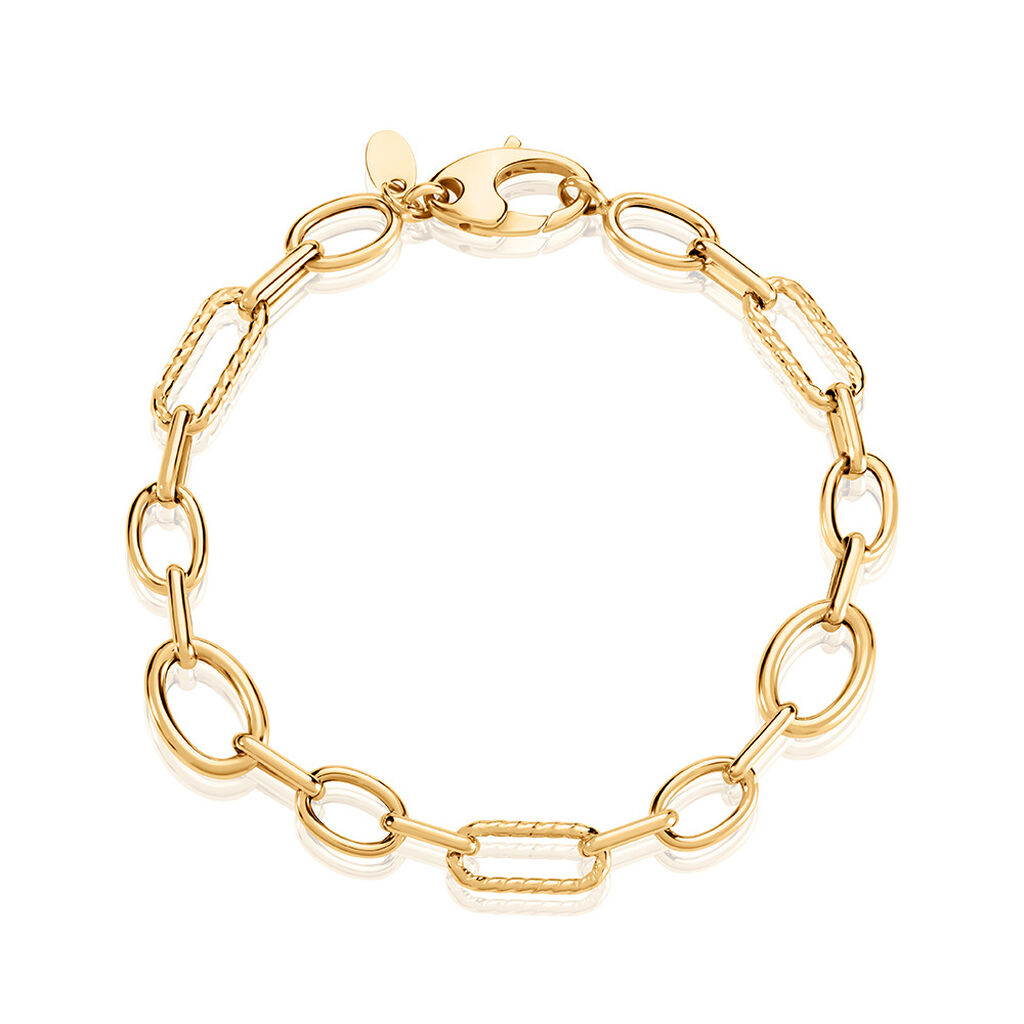 🦚 DARIA Unisex Armkette Gold 585 (14 Karat), Armkette ohne Stein