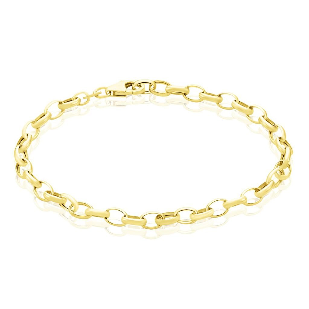 🦚 ERBSKETTE Damen Armband Gold 375 (9 Karat) B 4,5 mm, Armband ohne Stein