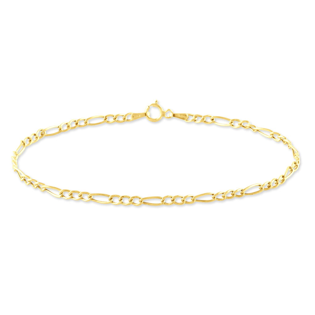 🦚 FIGARO 1/3 Damen Armkette Gold 375 (9 Karat) B 2,5 mm, Armkette ohne Stein