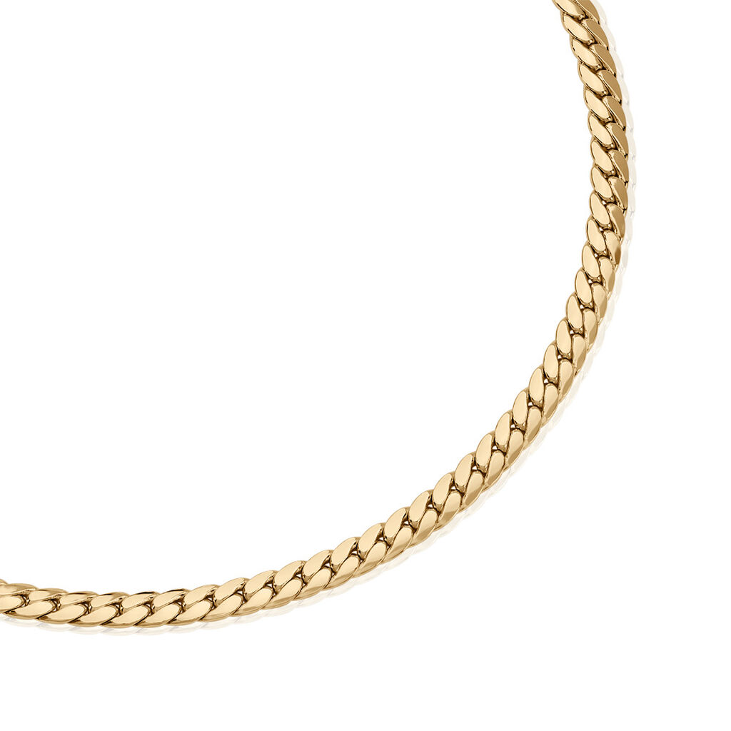 🦚 TERESA Damen Kette Vergoldet 750 B 4,5 mm, Kette ohne Stein