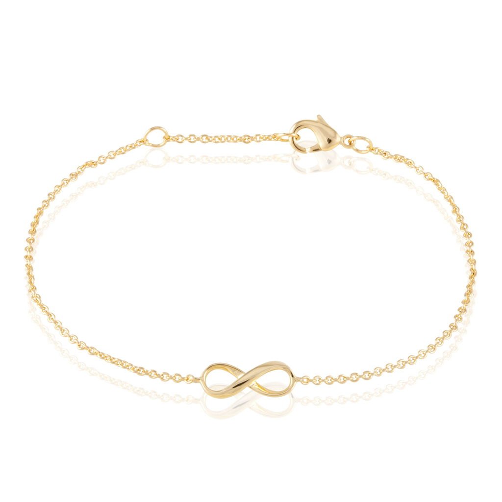 🦚 AJNA Damen Armband Vergoldet Unendlichkeit, Armband ohne Stein