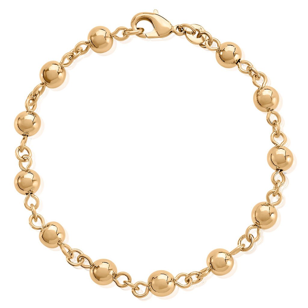 🦚 BAYLEE Damen Armkette Vergoldet 750 Ball, Armkette ohne Stein