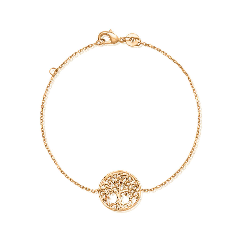 🦚 LEIA Damen Armband Vergoldet Lebensbaum, Armband ohne Stein