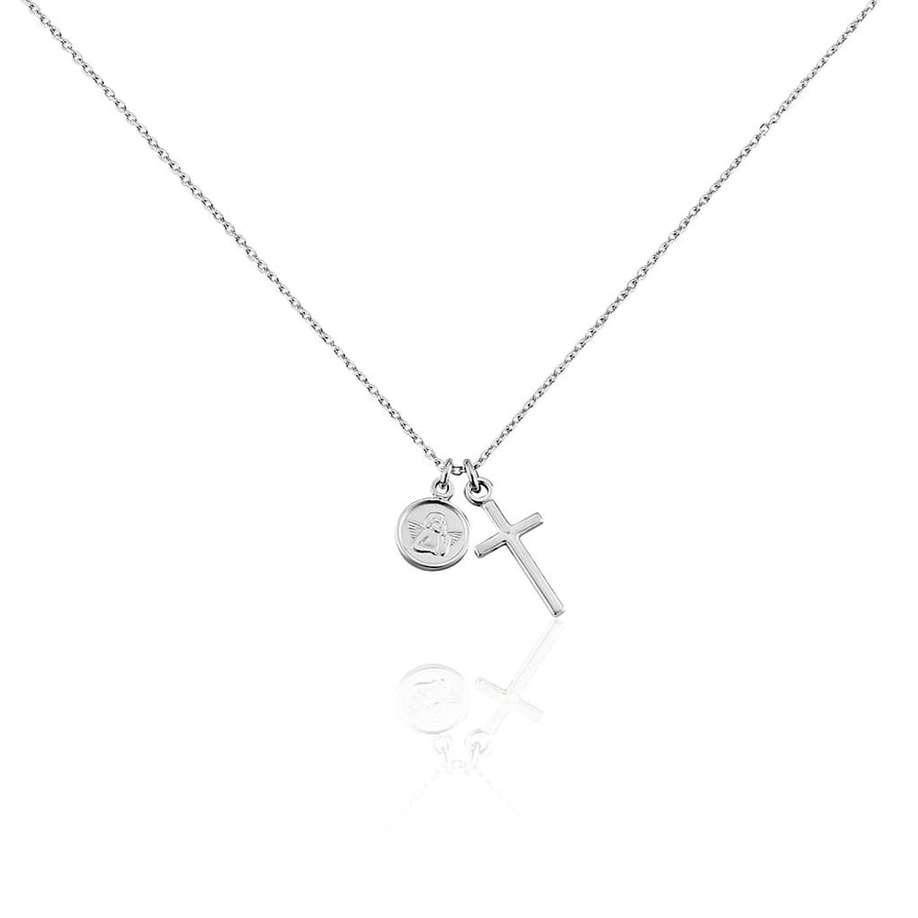 🦚 MARAJKE Damen Collier Silber 925 Engel B 1 mm, Collier ohne Stein