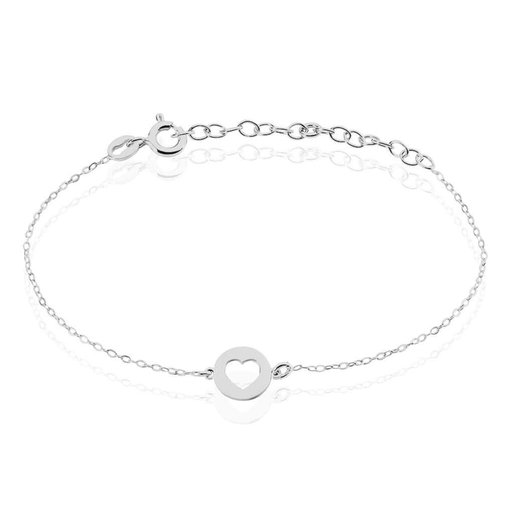 🦚 ELENZA 1 Damen Armband Silber 925 Herz, Armband ohne Stein