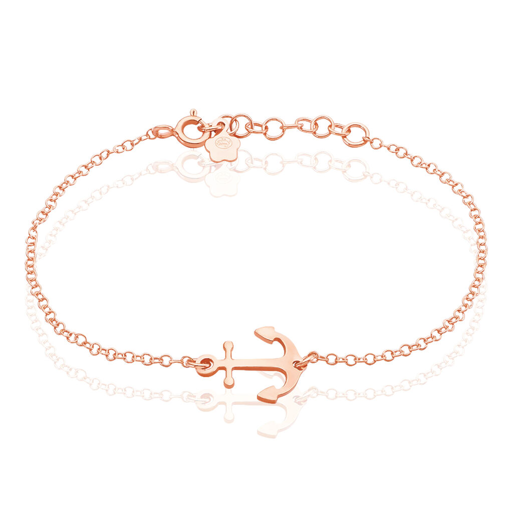 🦚 SACHA Damen Armband Silber rosevergoldet 925 Anker, Armband ohne Stein