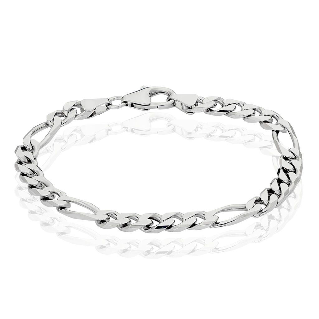 🦚 FIGARO S Damen Armkette Silber 925 B 1 mm, Armkette ohne Stein