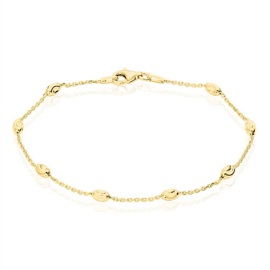 🦚 ANKER S DIA. KUGEL Damen Armband Silber vergoldet 925 Oval, Armband ohne Stein