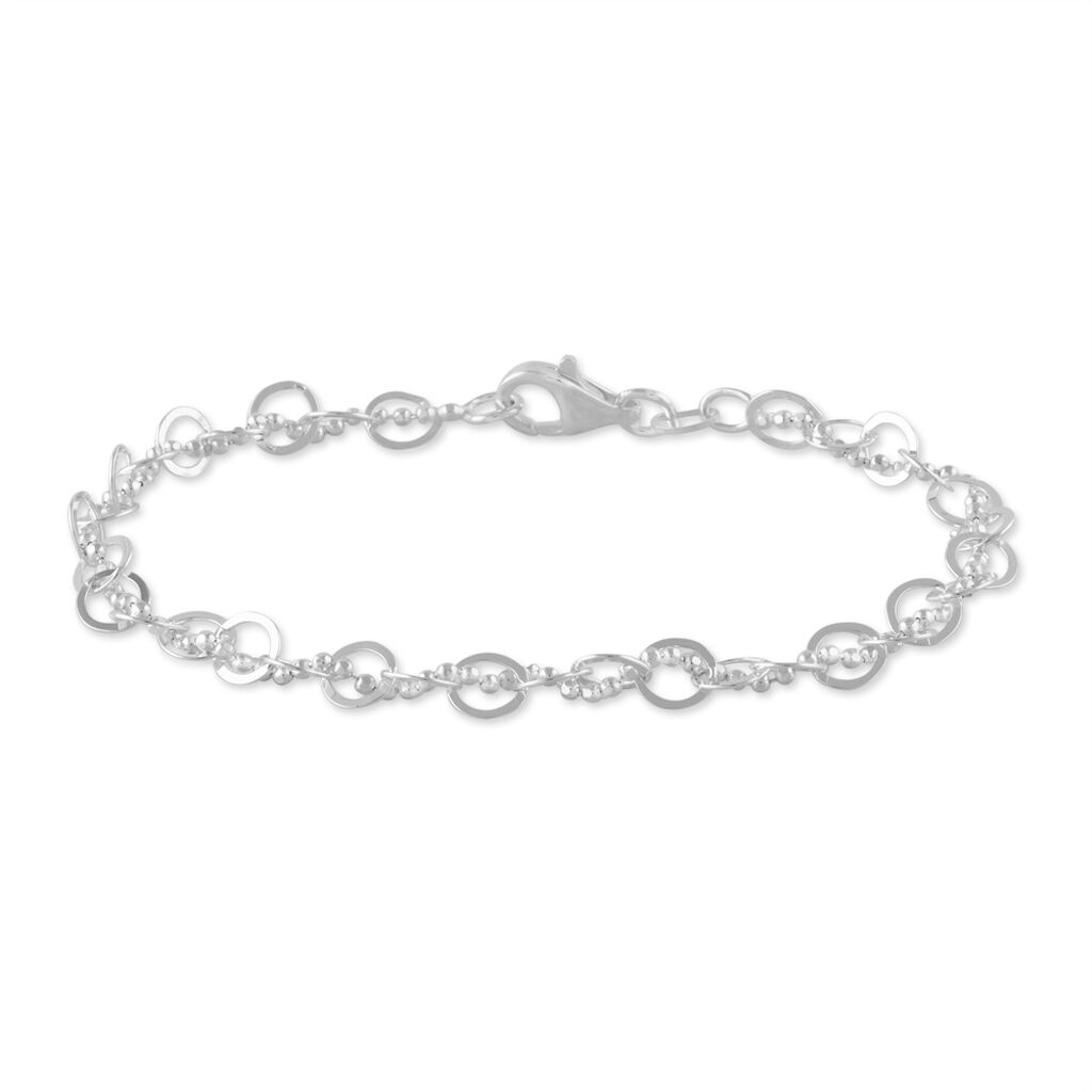 🦚 MAYAN Damen Armband Silber 925 Kreis, Armband ohne Stein