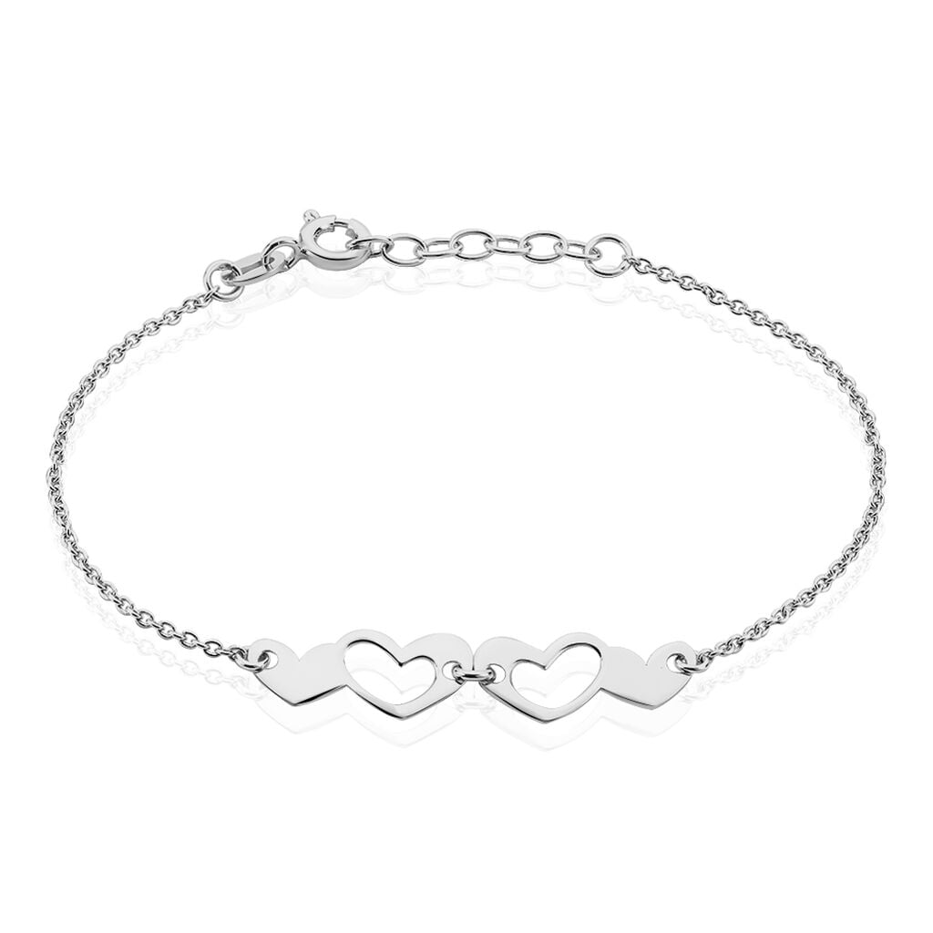 🦚 VANILLA Damen Armband Silber 925 Herz, Armband ohne Stein