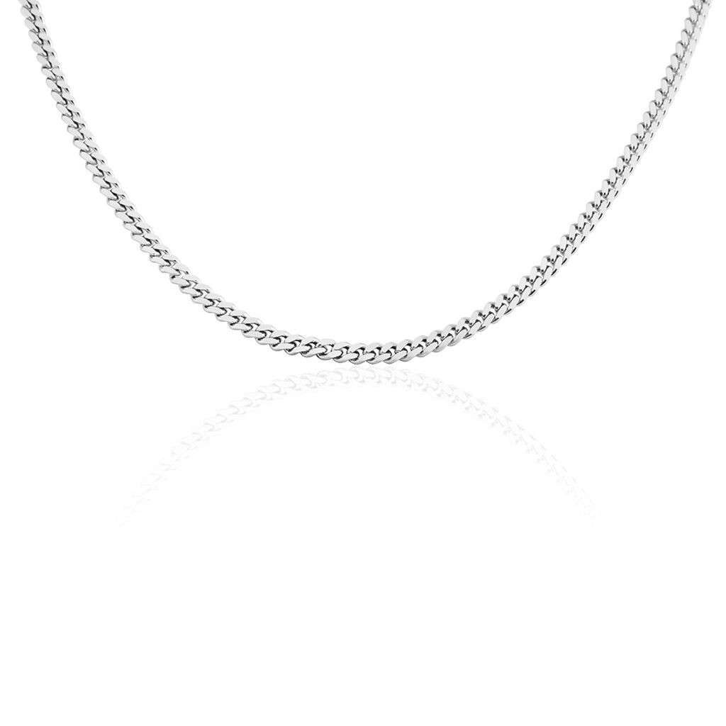 🦚 BISSER Herren Kette Edelstahl B 3 mm, Kette ohne Stein