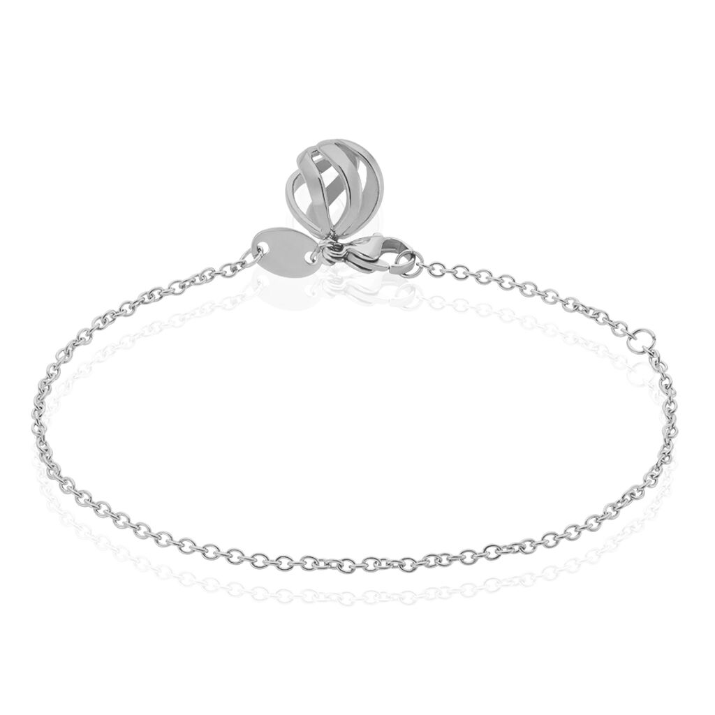 🦚 MARISSA Damen Armband Edelstahl Kreis, Armband ohne Stein