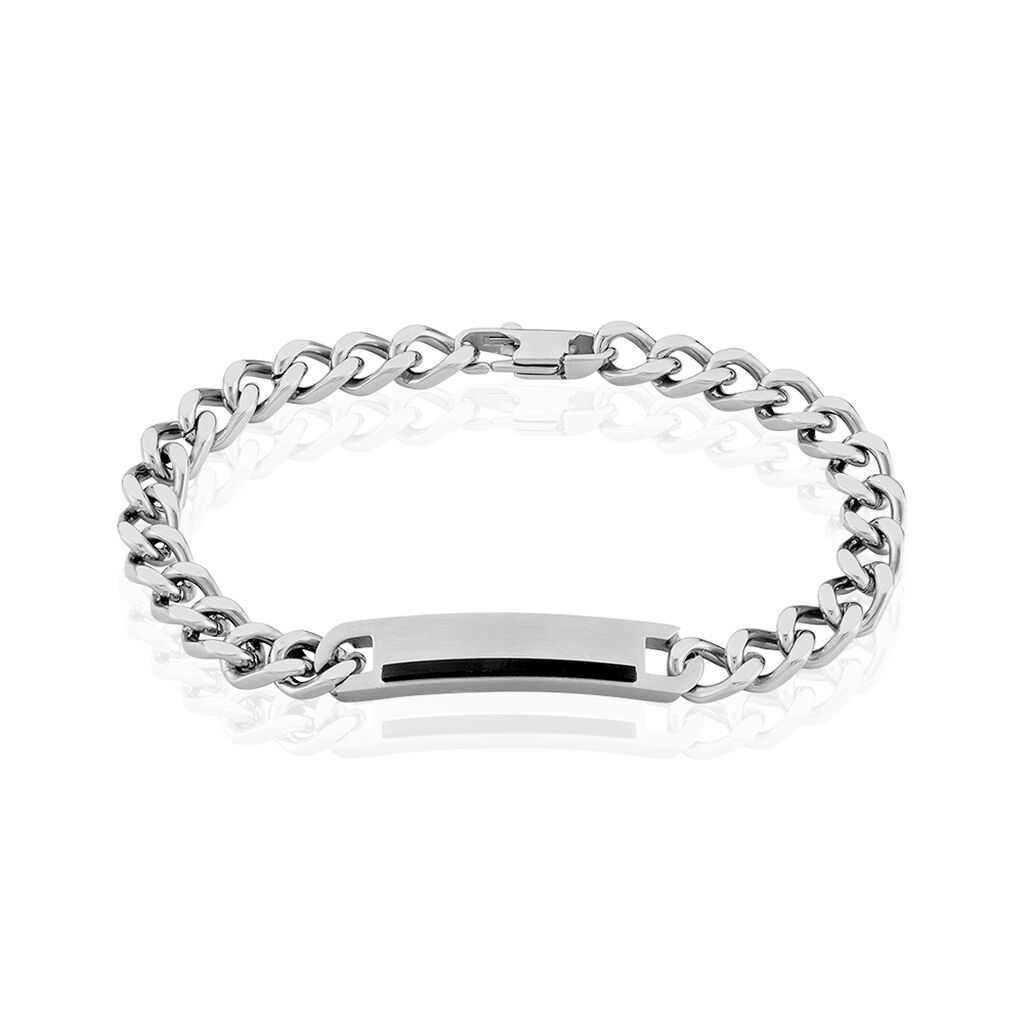 🦚 AITOR Herren ID Armband Edelstahl Rechteckig, ID Armband ohne Stein