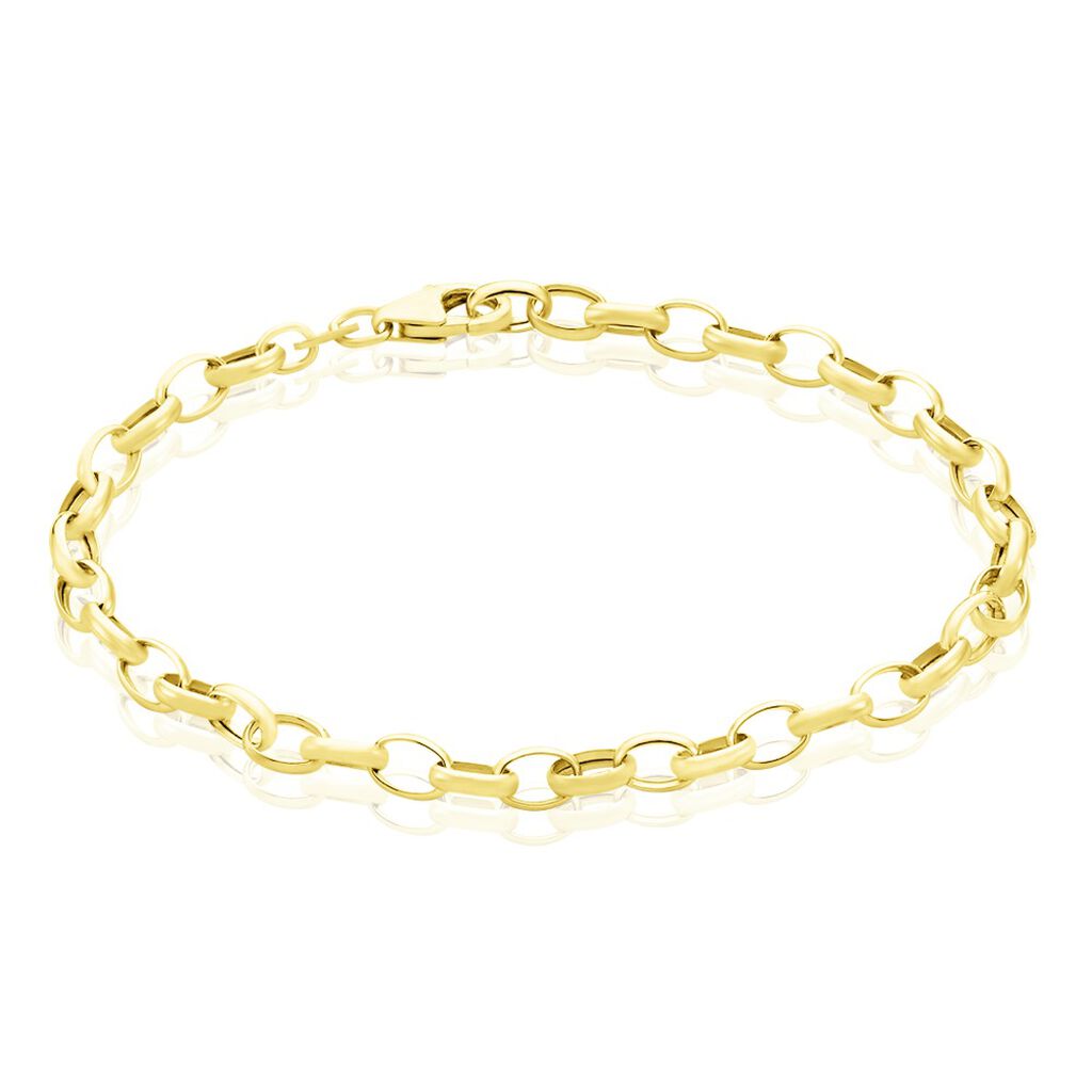 🦚 ERBSKETTE Damen Armband Gold 375 (9 Karat) B 4,5 mm, Armband ohne Stein