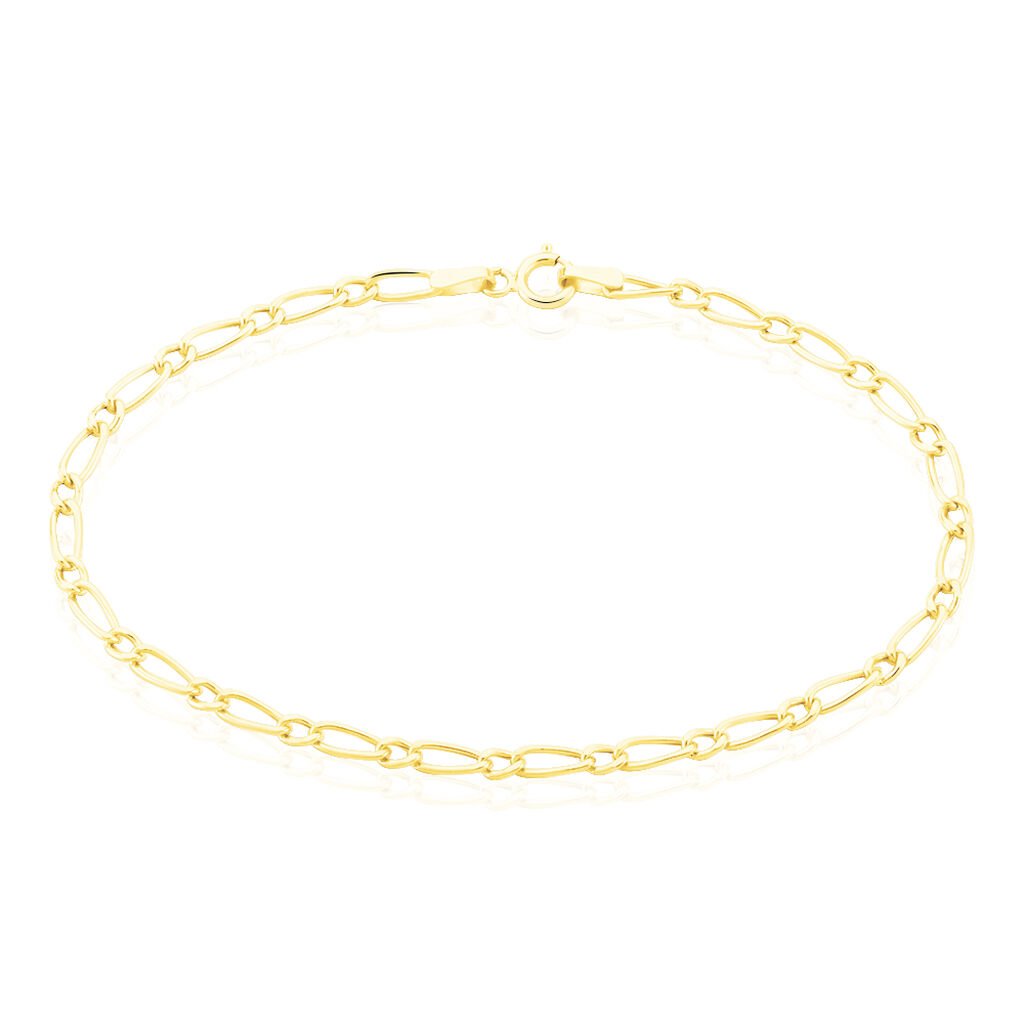 🦚 FIGARO 1/1 Damen Armkette Gold 375 (9 Karat) B 2,5 mm, Armkette ohne Stein