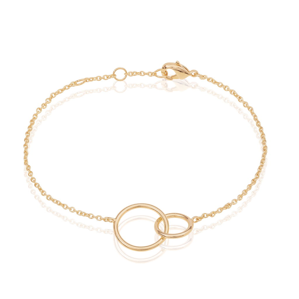 🦚 NACHA Damen Armband Vergoldet Kreis, Armband ohne Stein