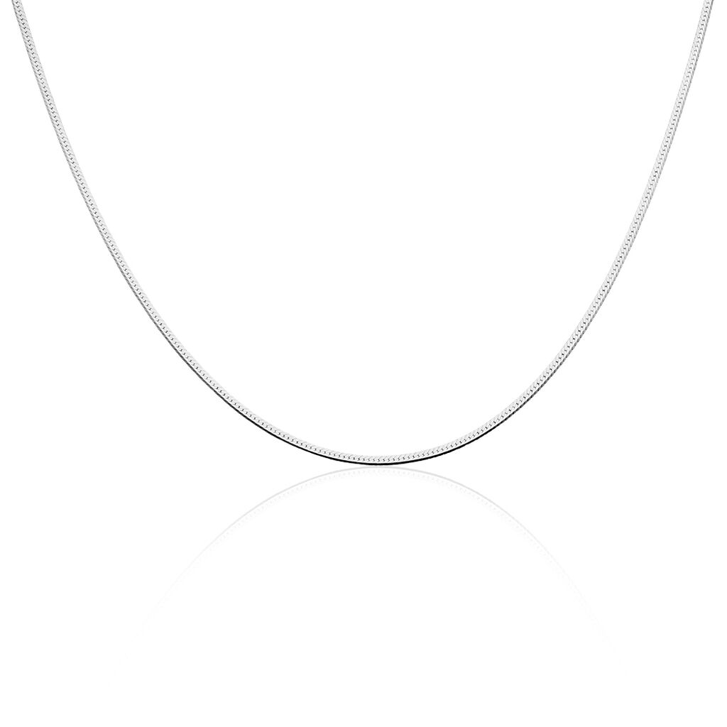 🦚 LEILA Damen Collier Silber Silber 925 B 0,5 mm, Collier ohne Stein