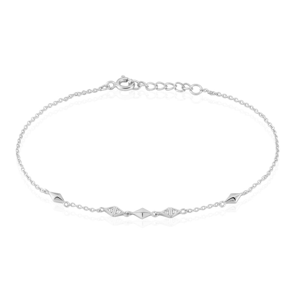 🦚 RADOSTINA Damen Armband Silber 925 Zirkonia Weiß, Armband mit Stein
