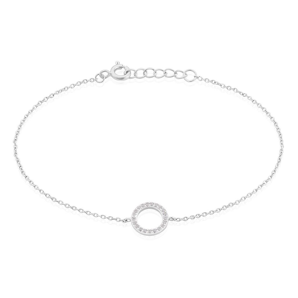 🦚 LILYANA Damen Armband Silber 925 Zirkonia Weiß 0,320 ct Kreis B 1,2 mm, Armband mit Stein