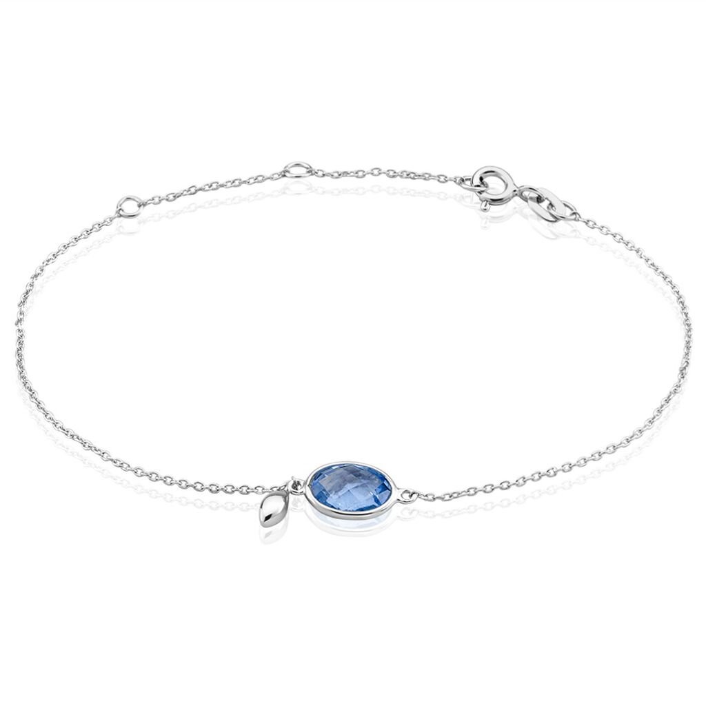 🦚 SINKA Damen Armkette Silber 925 Andere Steine Blau 2,8 ct, Armkette mit Stein