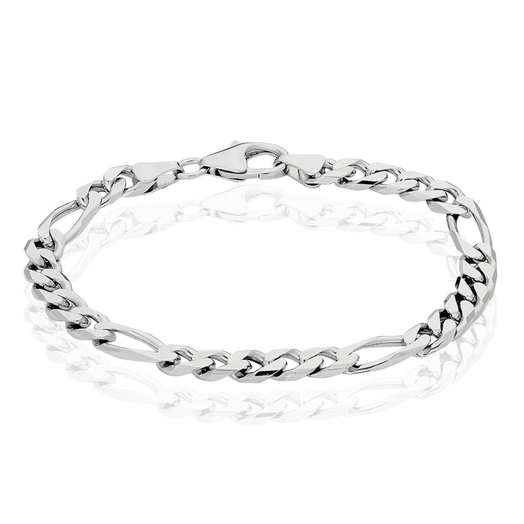 🦚 FIGARO S Damen Armkette Silber 925 B 1 mm, Armkette ohne Stein