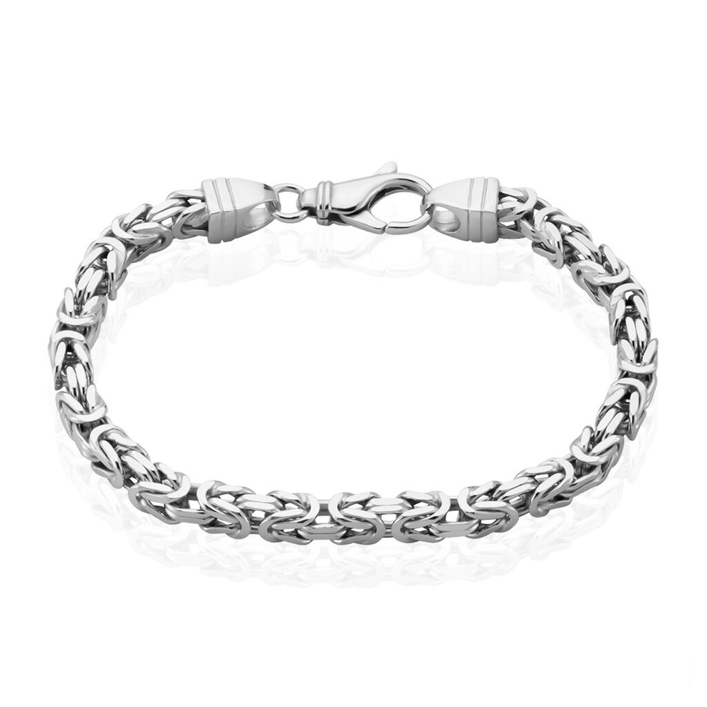 🦚 KÖNIGSKETTE Herren Armkette Silber Silber 925 B 4,7 mm, Armkette ohne Stein