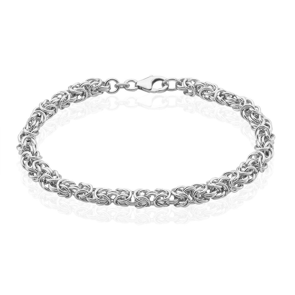 🦚 Damen Armkette Silber Silber 925 B 5 mm, Armkette ohne Stein